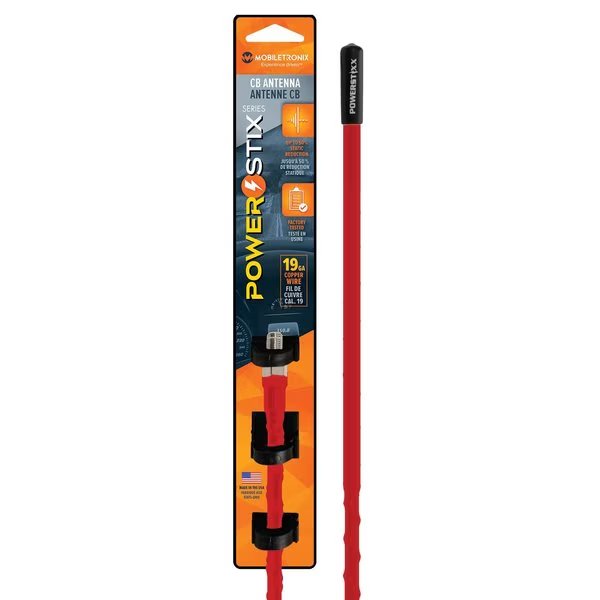 CB Ant PowerStix Series 4ft Red, Mobiletronix, Mfr#: 216-70430